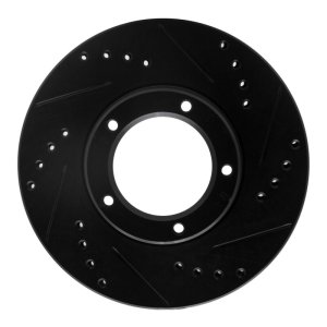 Toyota Hilux Brake Rotor (1) - Front Right - R1 Concepts - Drill & Slot - Black - `89-`08